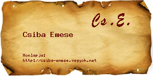 Csiba Emese névjegykártya