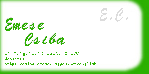 emese csiba business card